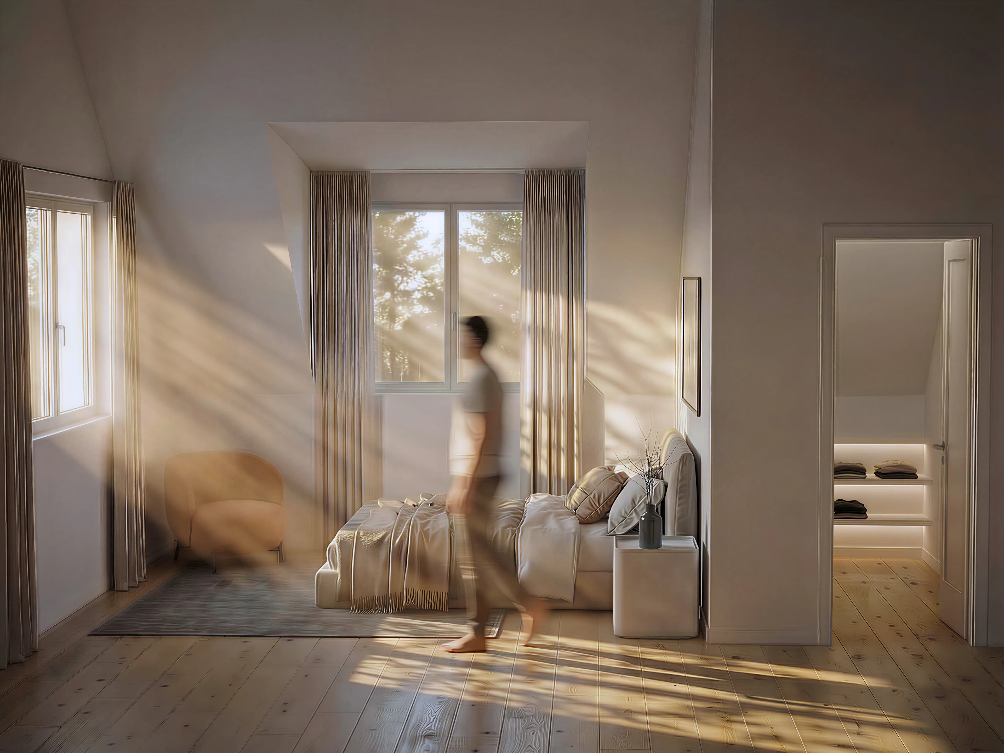 Mesange bedroom render